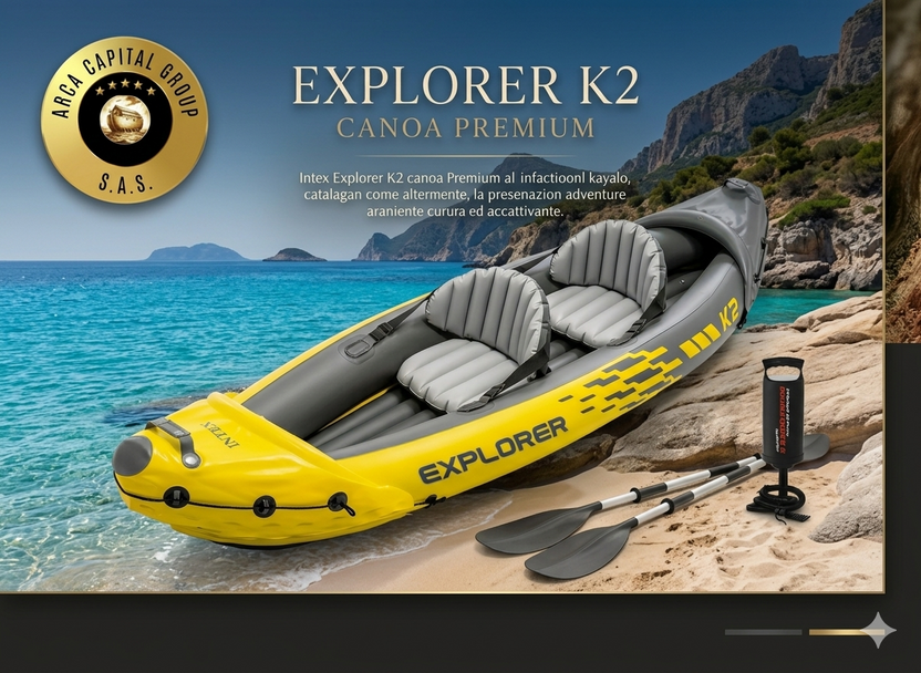Intex Set Kayak Explorer k2-2 pers (Inclus rames et gonfleur)